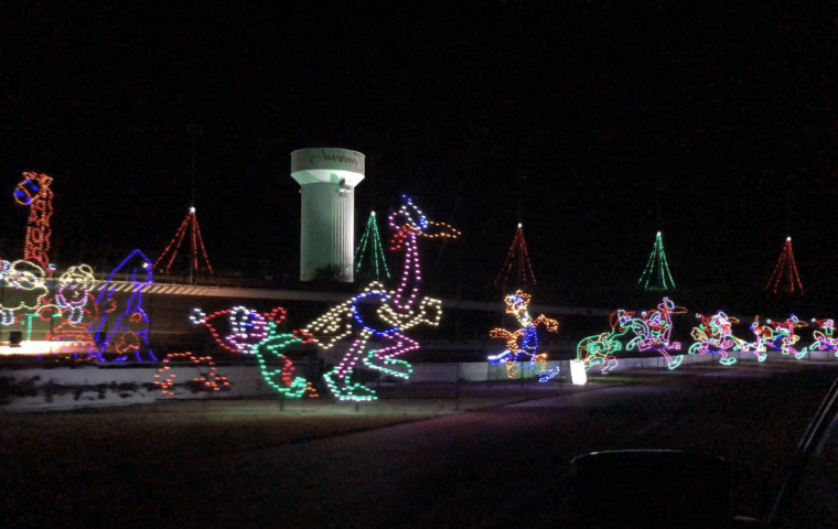 Holiday lights display at 夏洛特 Motor Speedway